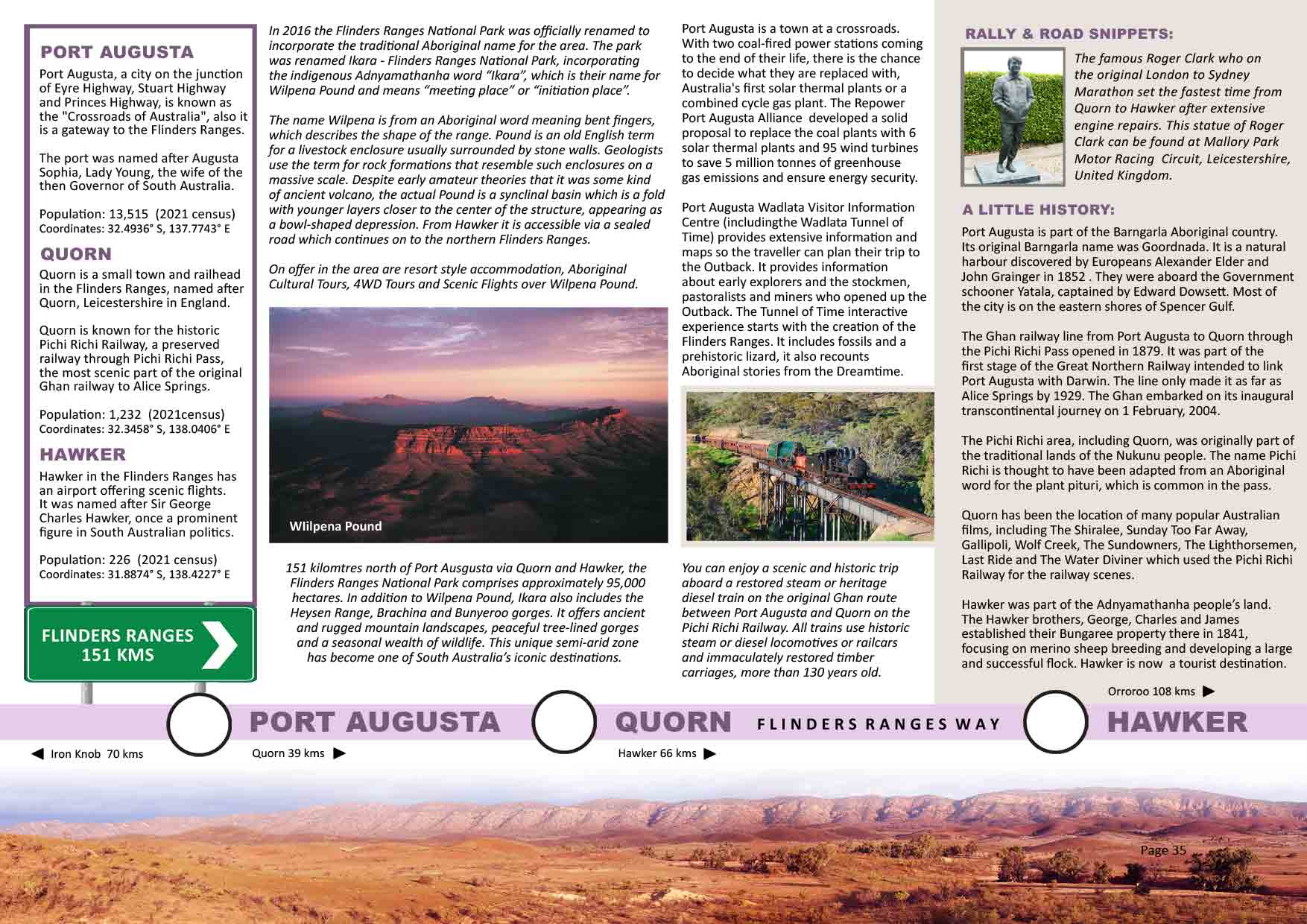 Great Southern Road - PORT AUGUSTA - QUORN - HAWKER