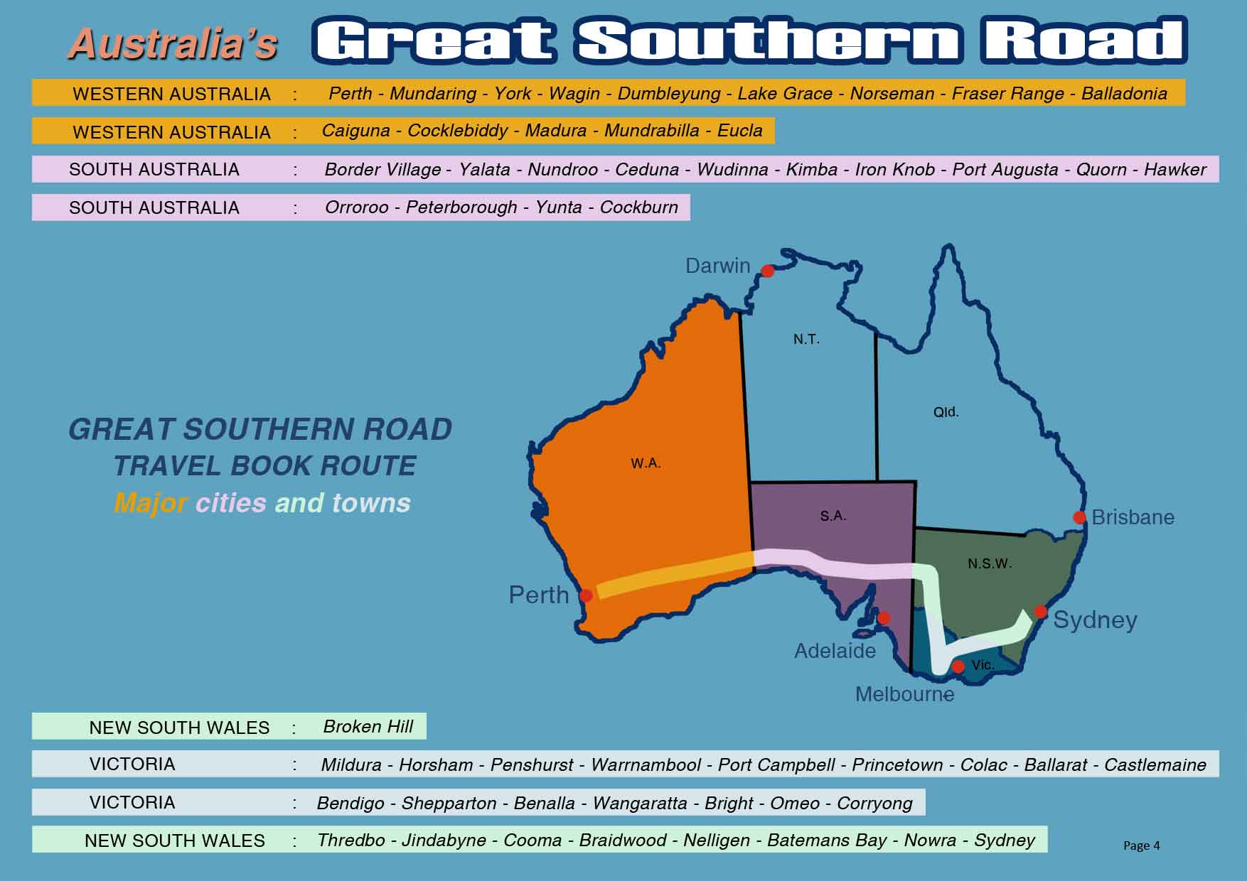 Great Southern Road - Map