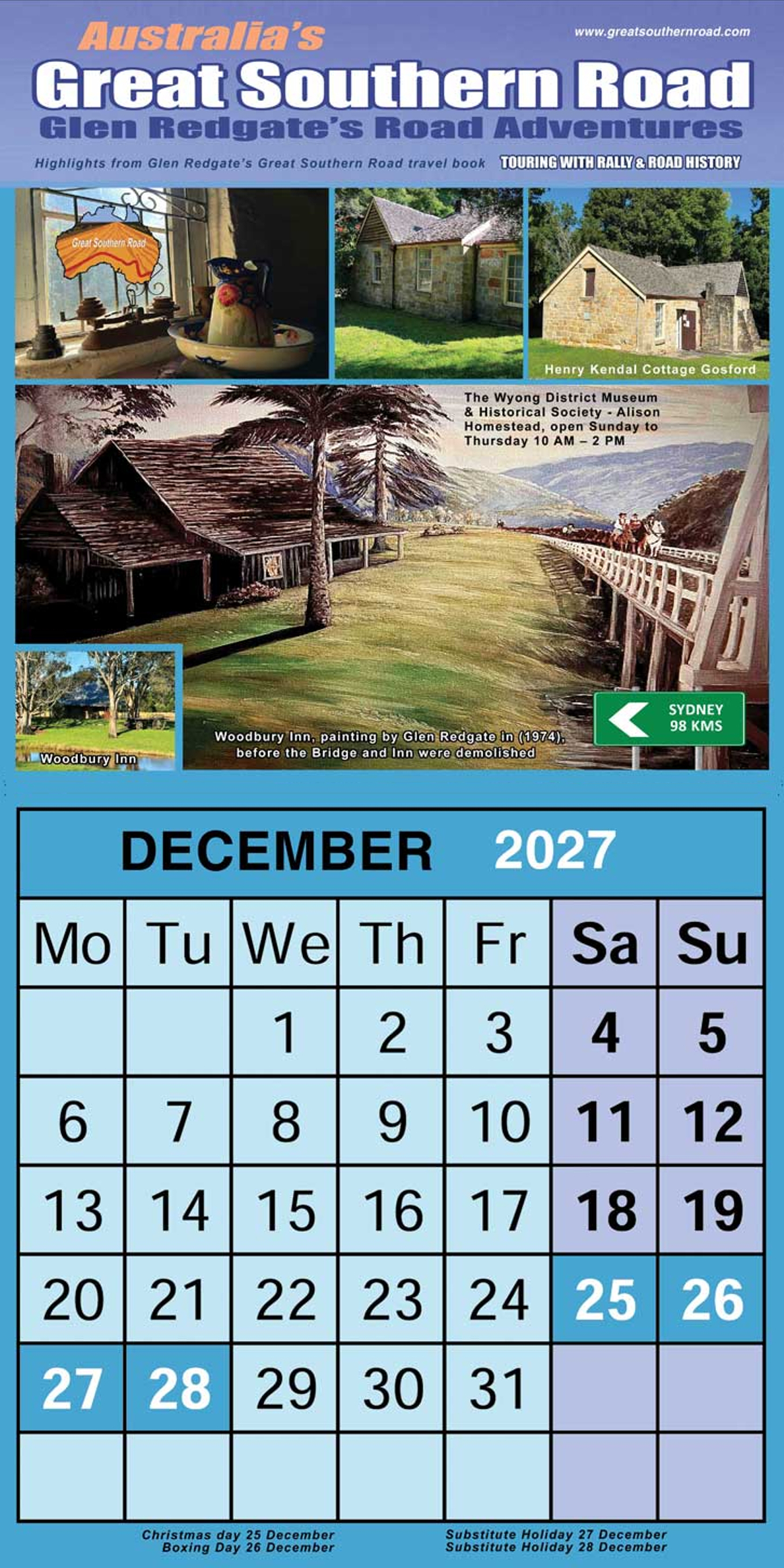 December - Calendar - Great Southern Road